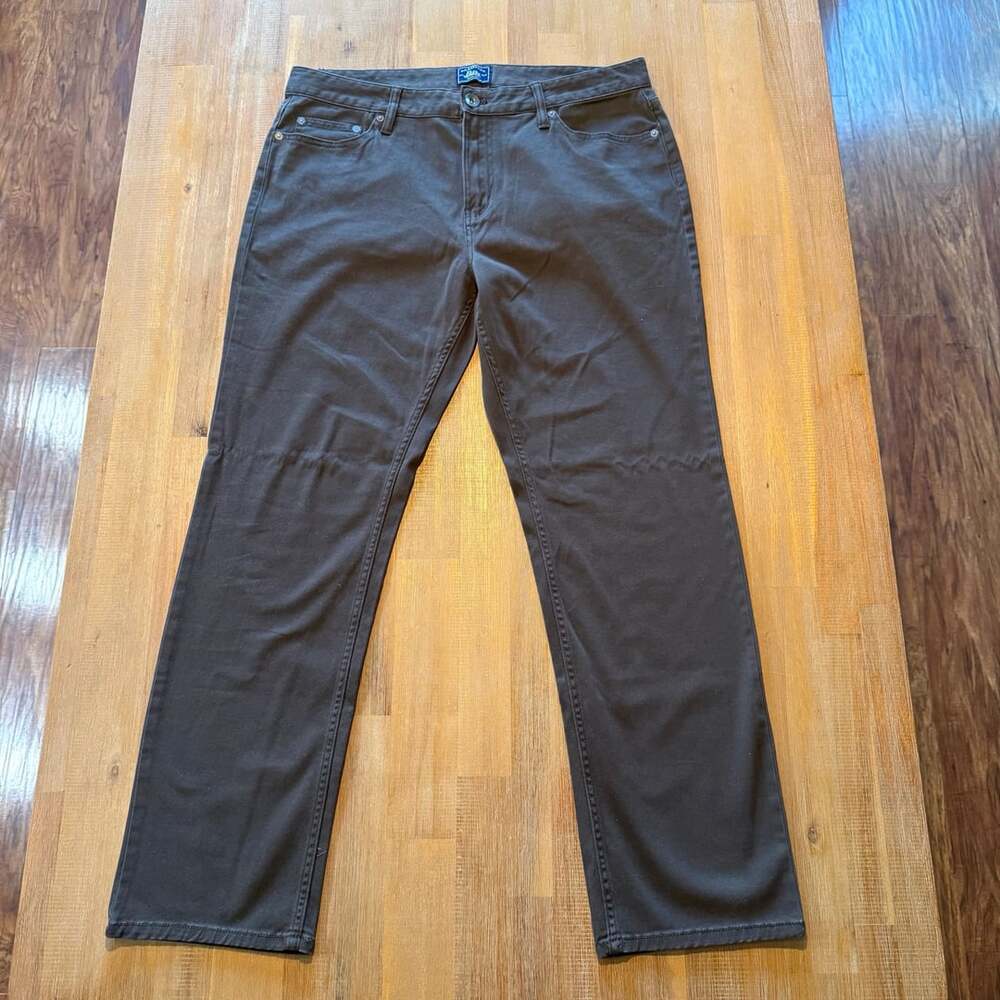 G.H. Bass & Co. Men's Stretch 5-Pocket Pants 34x30 Olive Green